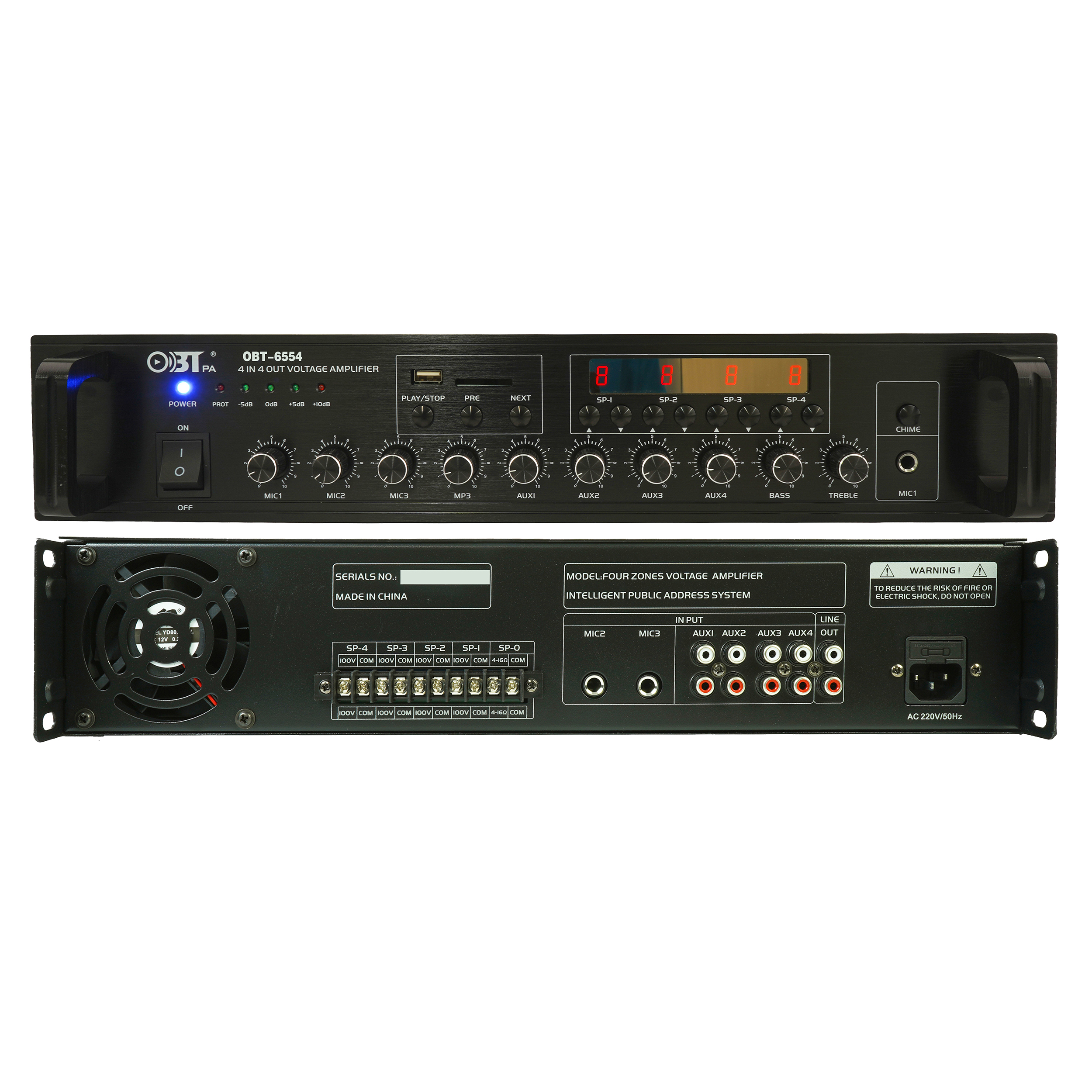 四分區定壓功放機 OBT-6554